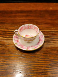 Vintage Foley miniature china teacup and saucer