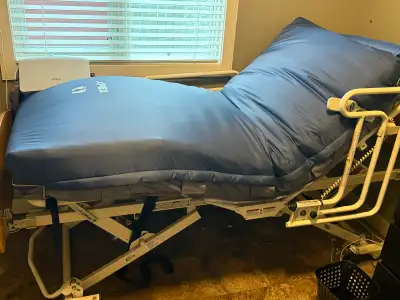 This massage bed has multiple pivot points to raise head and feet independently. It also includes a...