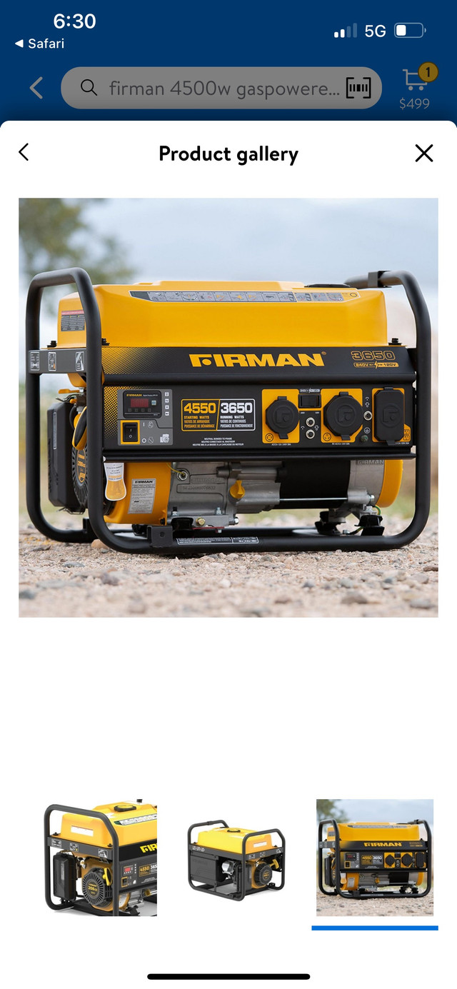 Brand New Firman 4550W generator for sale. in Heaters, Humidifiers & Dehumidifiers in Oshawa / Durham Region