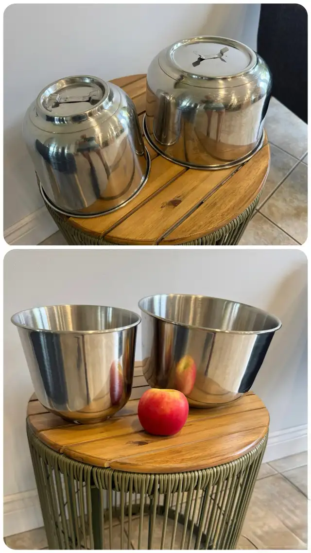 Locking Stainless Steel MIXER Bowls 7" & 9” Sunbeam Mixmaster