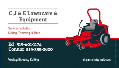 Spring is right around the corner, we offer weekly, biweekly cutting services that include cutting,...