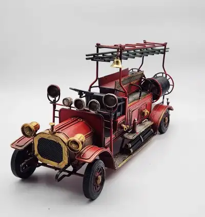 Vintage metal 16 inches long Fire Truck decoration, View more