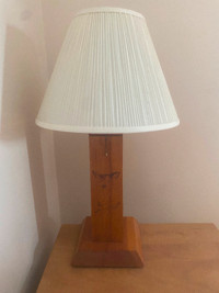 Two Wooden Base Lamps