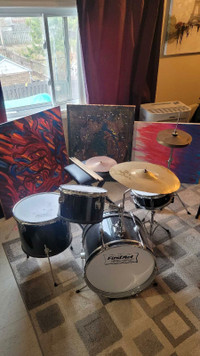 Youth drum set 200 o.b.o or trade for basketball net and stand
