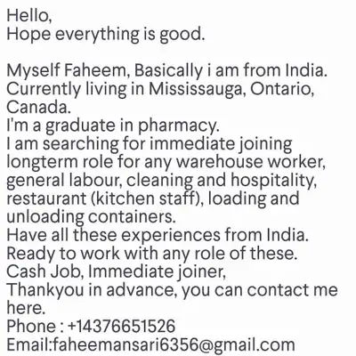 I'm searching a job , View more