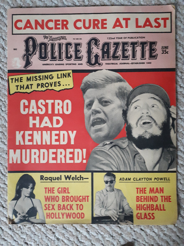 National Police Gazette lot x 4 1950 1960's JFK Castro Ali Welch in Arts & Collectibles in Peterborough - Image 4