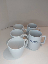 5 mugs - Corelle & Godiva