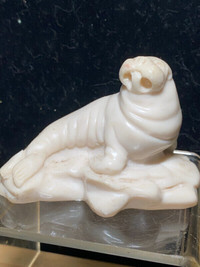 Old Walrus Figurine Composition 3 " X 3"