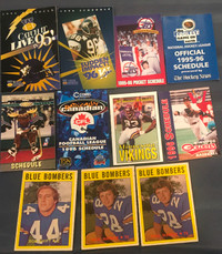 Vintage Winnipeg Sports Schedules and Bomber Cards