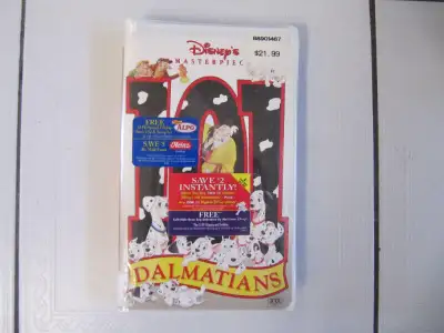 Up for sale is a classic Disney Masterpiece Collection 101 Dalmations THX certified VHS still brand...