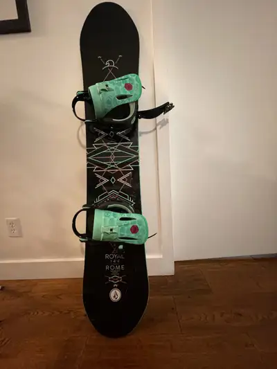 Rome snowboard, size 144. Used 5 times max comes with Rome bindings as well.