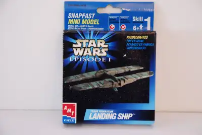 AMT ERTL STAR WARS EPISODE I SNAPFAST MINI MODEL, FED. LANDING SHIP, 1999, MIB new unopened AMT ERTL...