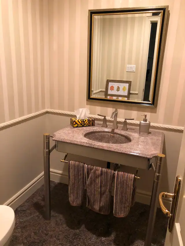 Kohler 2- legged sink in Plumbing, Sinks, Toilets & Showers in City of Toronto - Image 2