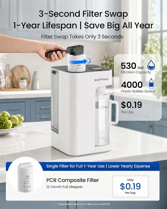 Ecoviva Mate 3 UV Countertop Reverse Osmosis Water Filter - New | Other ...