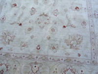 Hand knotted wool rug/Vintage