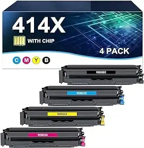 High Yield  Toner Cartridges 4-Pack for HP Color Pro Printer 414, View more