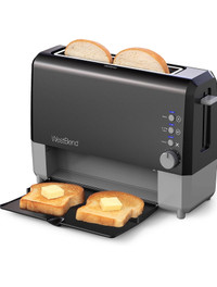 West Bend QuikServe Slide Through Wide Slot 2 Slice Toaster