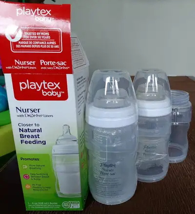 Playtex Baby 4 ounce nurser with DROP-INS liners, View more