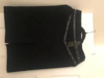 NWT BCBG Max Azria leather studded cotton velvet skirt size 4, View more