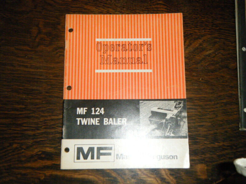 Massey Ferguson 124 Baler Operators Manual  # 1448 202 M2 for sale  