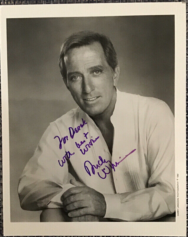 Andy Williams Autographed B&W 8x10 Photo in Arts & Collectibles in City of Toronto