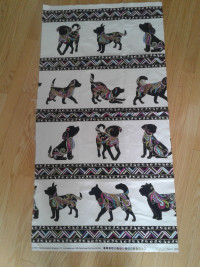 Dogs border print fabric