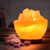 NEW: Himalayan Pink Salt Lamp Bowl with Salt Chunks