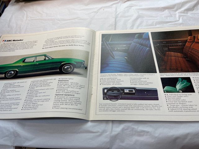 VINTAGE 1974 AMERICAN MOTORS  42 PAGE FULL LINE BROCHURE #M1515 in Arts & Collectibles in Strathcona County - Image 3