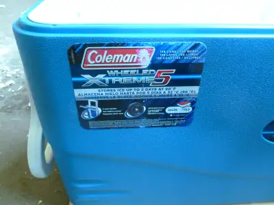 Have for sale a clean, large Coleman rolling cooler. Great for the long haul shopping spree from out...