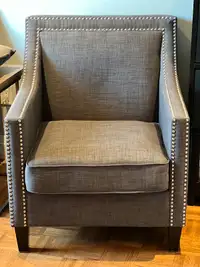Grey Club Chair