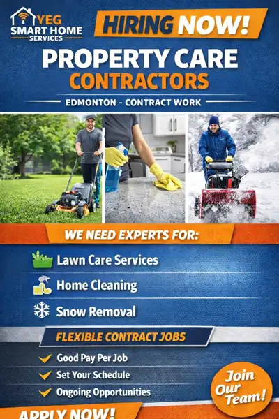 HIRING: Lawn Care, Snow Removal & Home Cleaning - Edmonton, View more