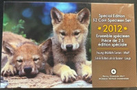 Canada 2012 $2 Specimen Set W/ Rare Wolf Cubs Coin Set