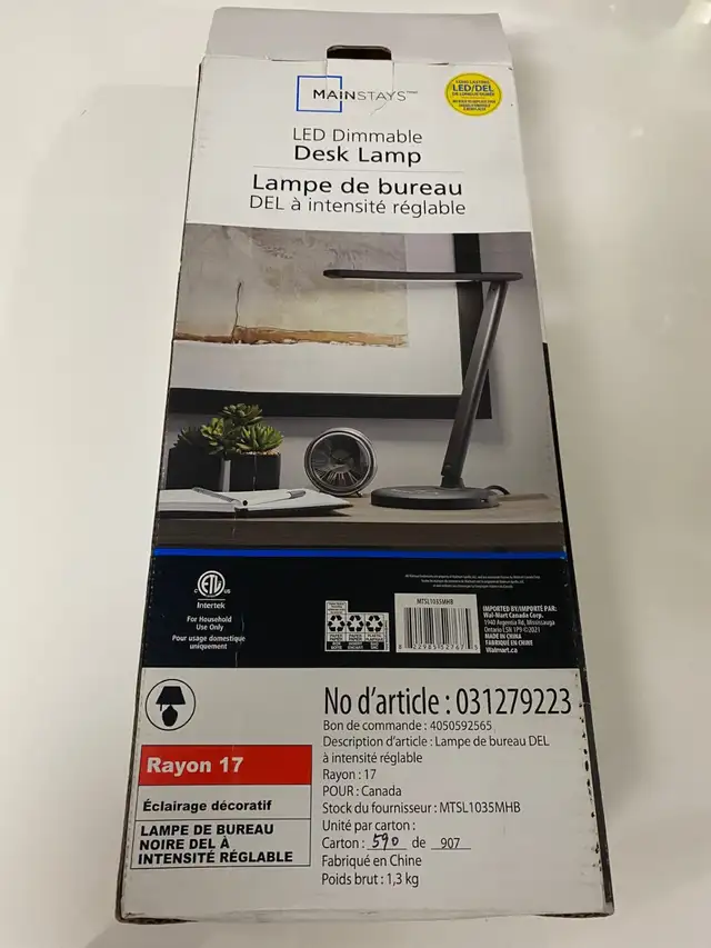Desk Lamp, Built in USB port, Touch control, NEW in box in Indoor Lighting & Fans in City of Toronto - Image 5