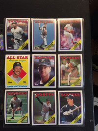MLB - Topps baseball trading cards / New York Yankees (c) 1988