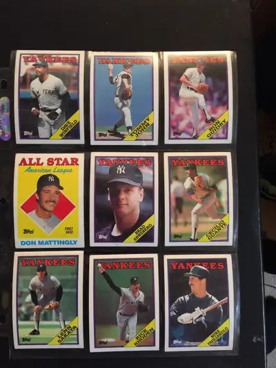 MLB - Topps baseball trading cards / New York Yankees (c) 1988, View more