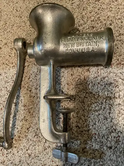No. 333 "Universal" Meat Chopper. Landers Frary & Clark, New Britain, Conn. U.S.A. Sausage stuffer t...