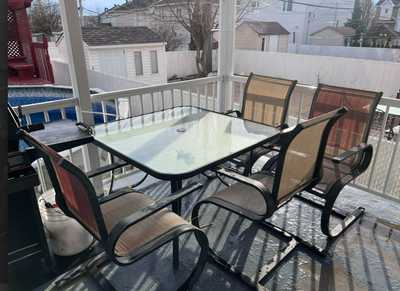 Outdoor table and 4 chairs set, View more