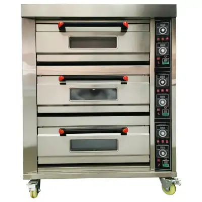 Commercial Movable Electric Triple Pizza Oven 220V 056870, View more