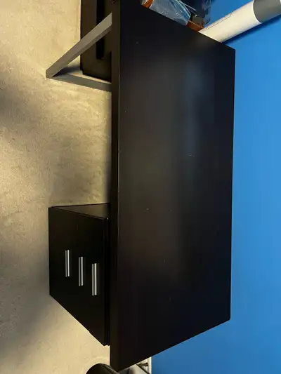 Black Desk with Drawers, View more