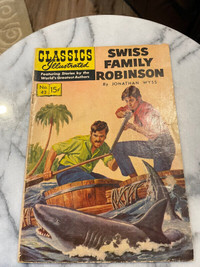 Classics Illustrated No. 42 Swiss Family Robinson 1947 Antique C