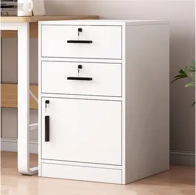 White Locking Filing Cabinet 3 Drawers, View more