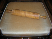 ANTIQUE (1860) TIGER MAPLE DOUGH ROLLER-18"