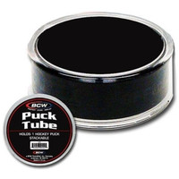 BCW PUCK TUBES (round) .... display hockey puck (CASE 72 = $205)