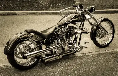 Racked out stretched ProStreet custom Chopper hopped up Evolution motor lots of up graded engine par...