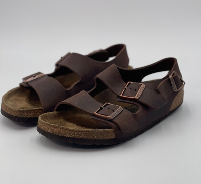 Birkenstock Brown Milano Birko-Flor  ⎮  Mens 44 EU / 11 US, View more