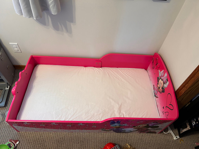 Disney Minnie Mouse toddler bed and mattress for sale  in Other in Winnipeg - Image 3