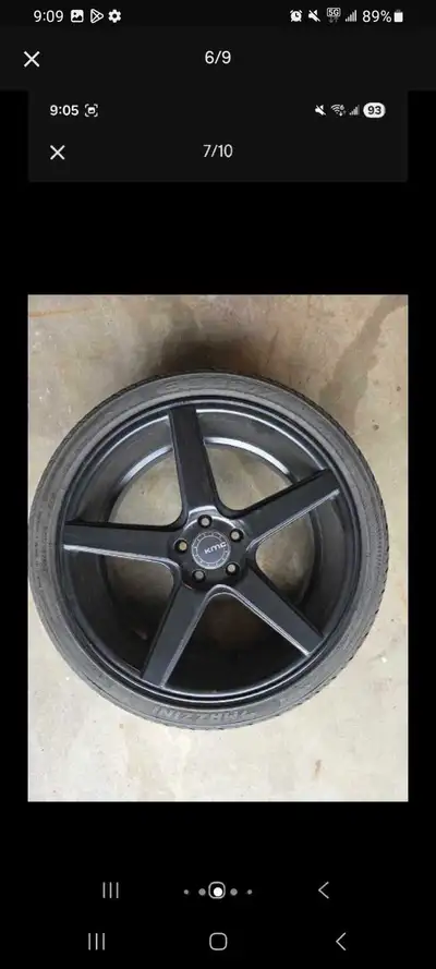 I'm selling a set of KMC rims with a sleek black finish, sized at 255/35 R 20 " Tyres are only used...