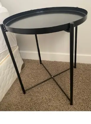 Ikea - Black Metal Side Table, View more