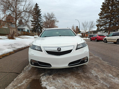 2012 Acura TL SH-AWD 3.7L White w/ Brown (Umber) Leather