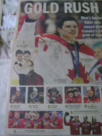NEWSPAPER- CANADA'S GOLD METAL  VANCOUVER 2010